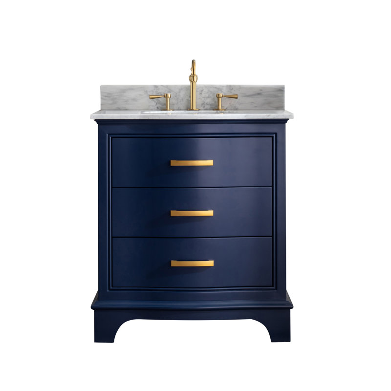 Andover Mills™ Goleta 30'' Single Bathroom Vanity with Marble Top